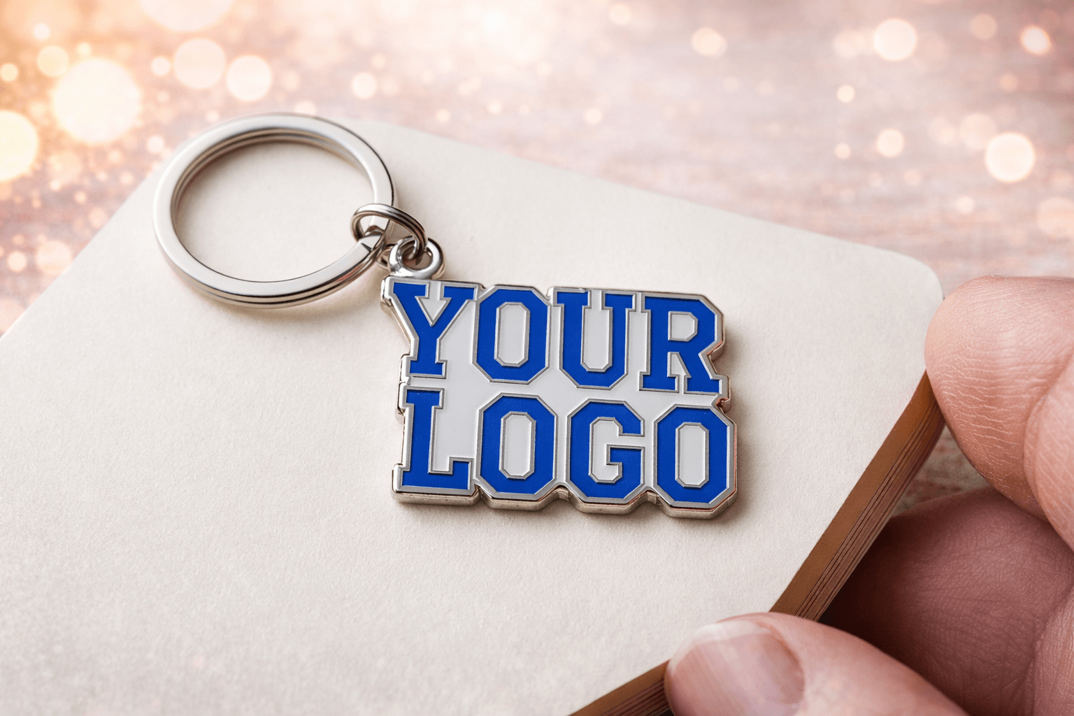 Acrylic sticker logo keychains set one